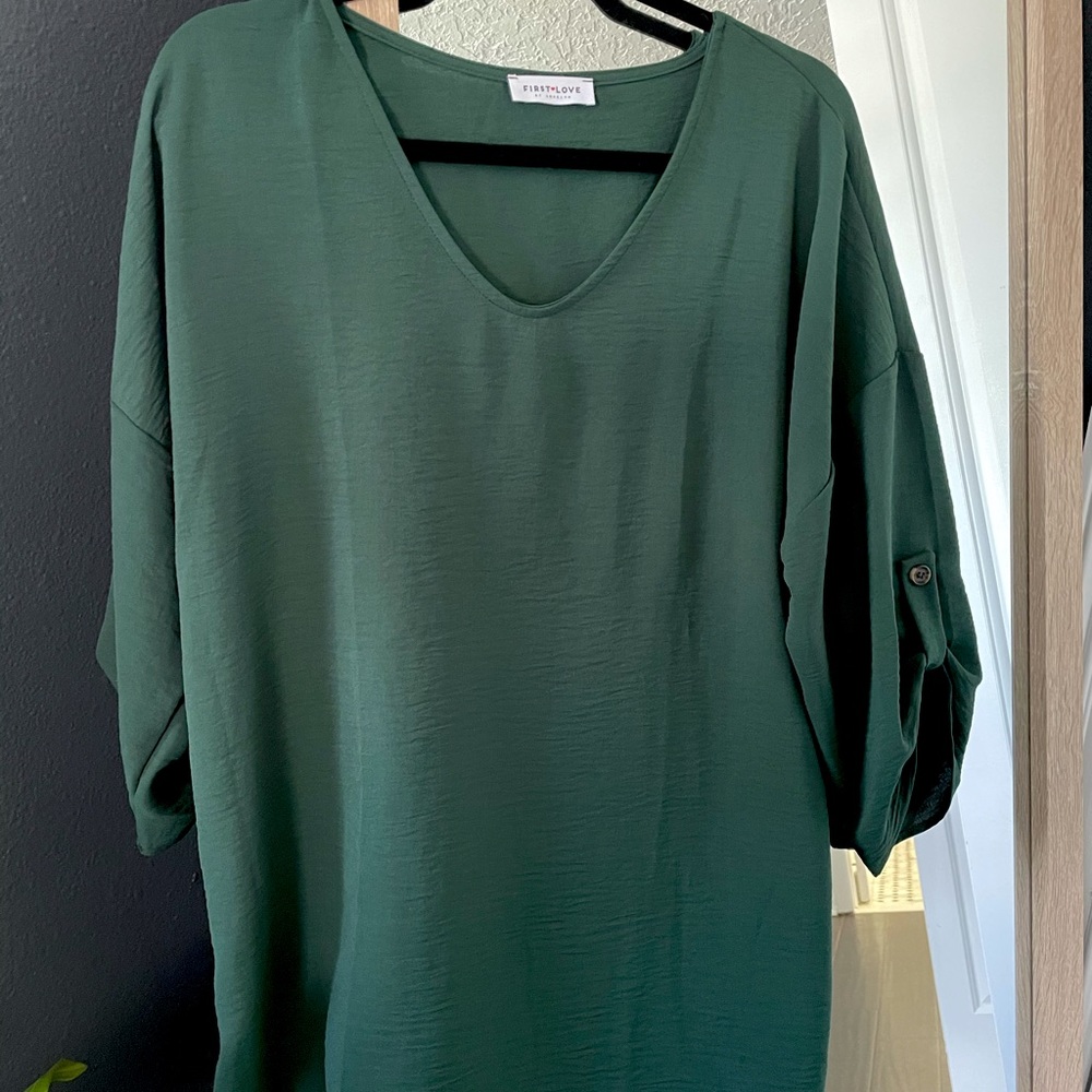 Perfect Green Oversized Blouse